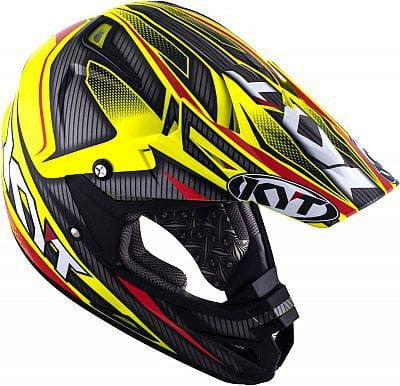 Kask Motocyklowy KYT CROSS OVER POWER czarny / żółty fluo
