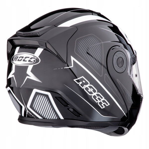 Kask motocyklowy ROCC 881 czarno-biały
