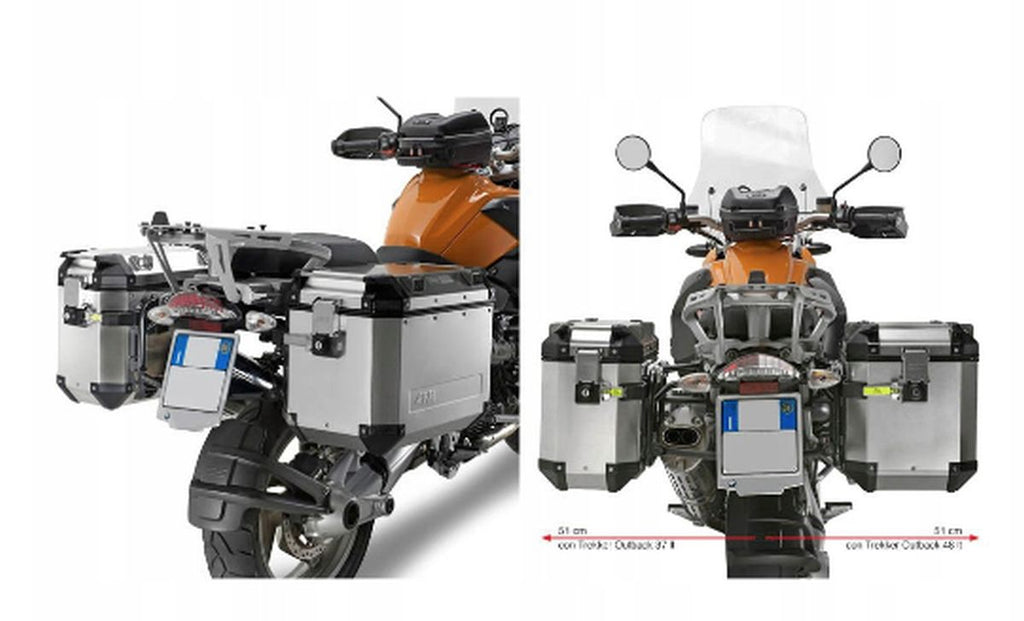 KAPPA STELAŻ KUFRÓW BOCZNYCH MONOKEY CAM SIDE BMW R 1200 GS (04-12), R 1200 GS Adventure (06-13) - POD KUFRY KFR K'FORCE ORAZ KVG K'VOYAGER ALU – zdjęcie 4