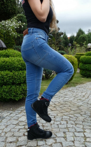 Spodnie jeansowe LOOKWELL DENIM 501 damskie standardowe (regular) jasne