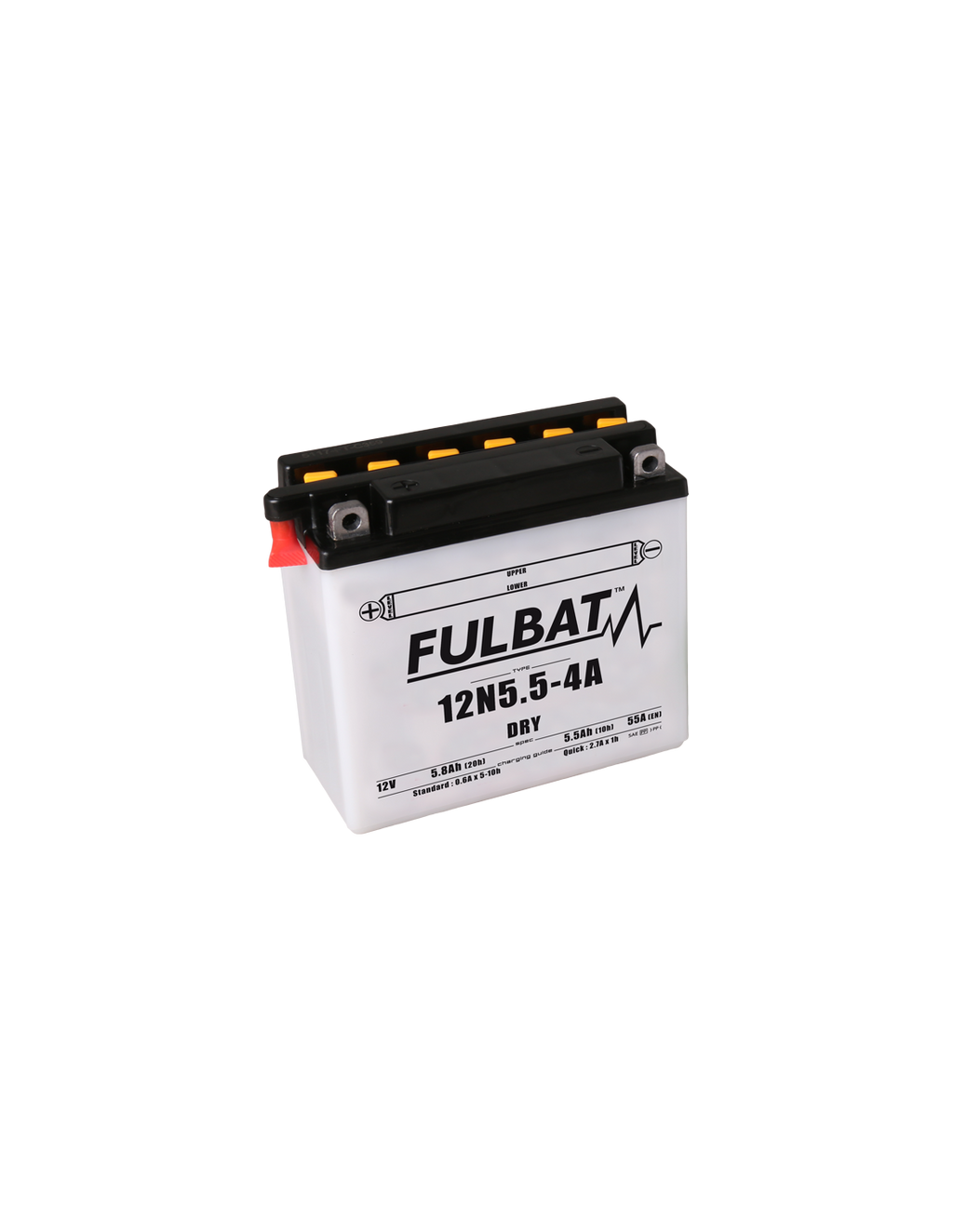 Akumulator FULBAT FUL DRY - 12N5.5-4A (suchy, obsługowy, kwas w zestawie)