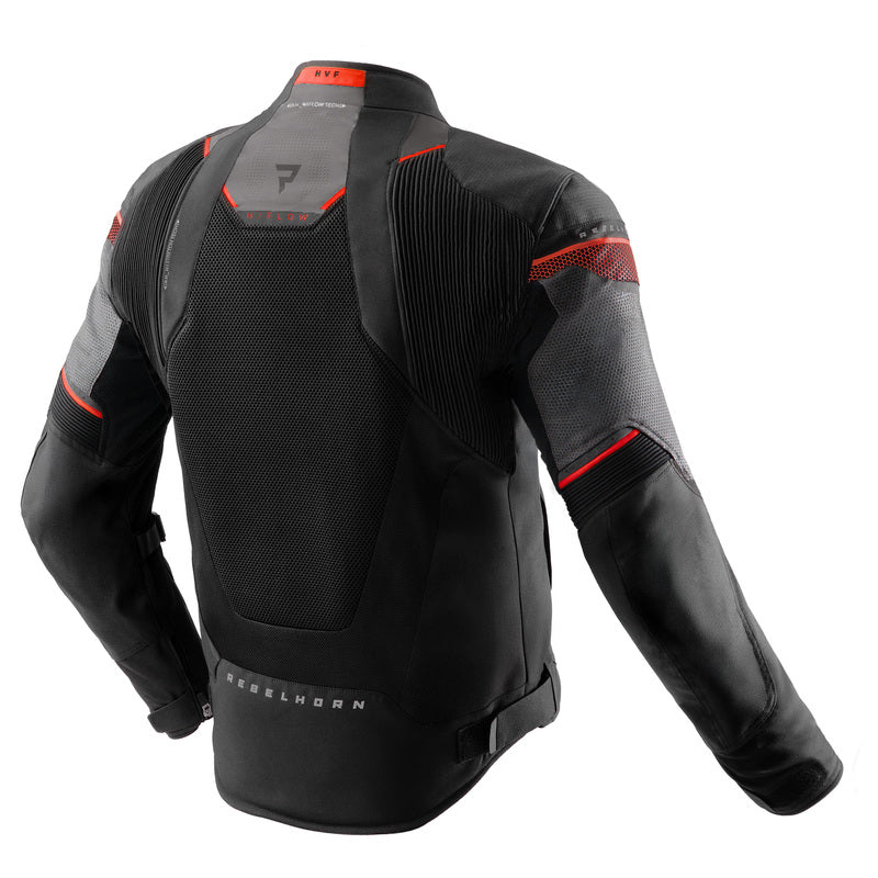 KURTKA MOTOCYKLOWA TEKSTYLNA REBELHORN HIFLOW 5 BLACK GREY RED