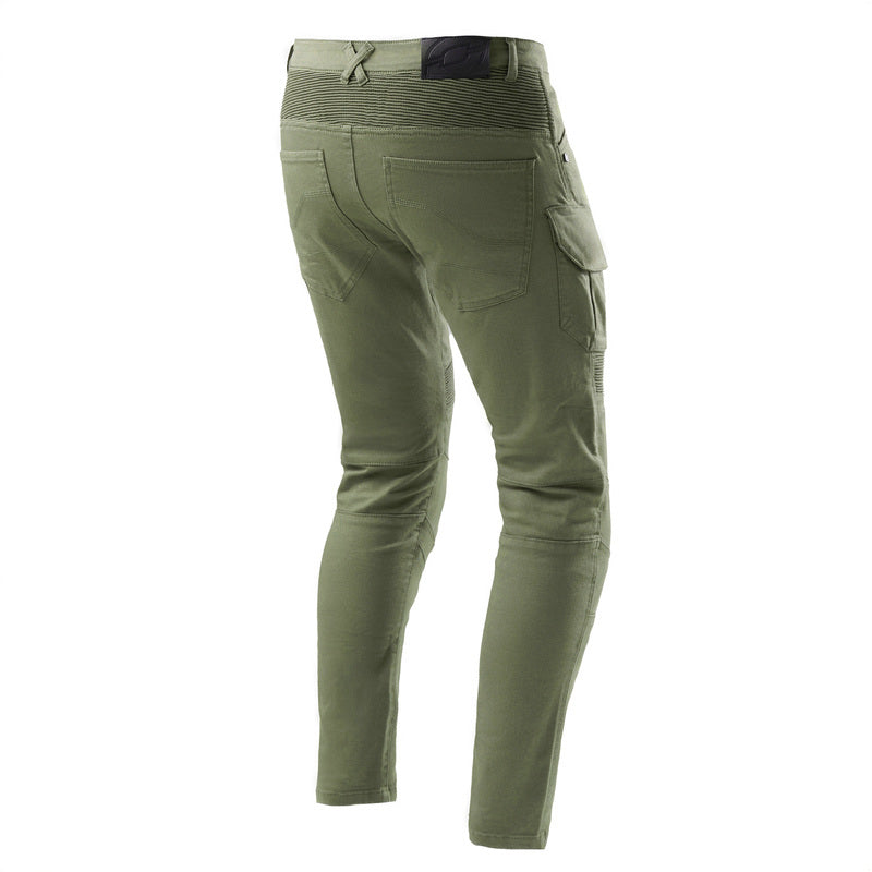 JEANSY MOTOCYKLOWE OZONE FASTER TAPERED FIT OLIVE