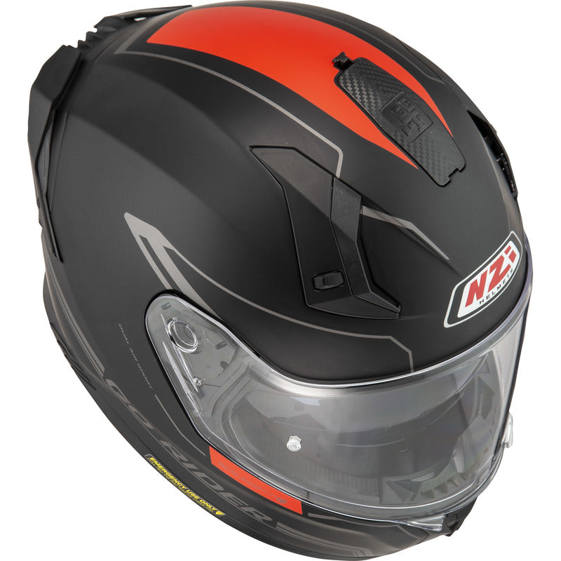 KASK MOTOCYKLOWY NZI GO RIDER STREAM DUO SOLID NOUVEAU BLACK RED MATT XS