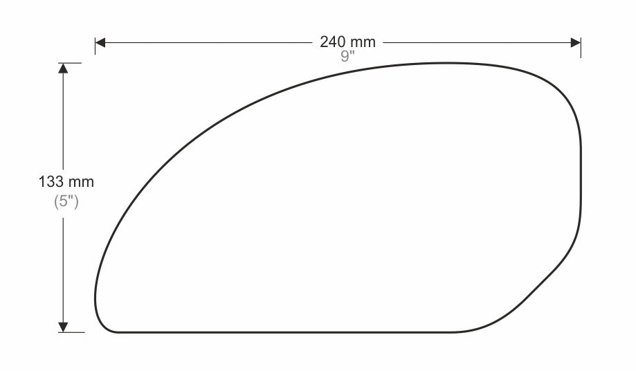ONEDESIGN Grip Boczny HDF Uniwersalny 240x133mm czarny 2 szt.