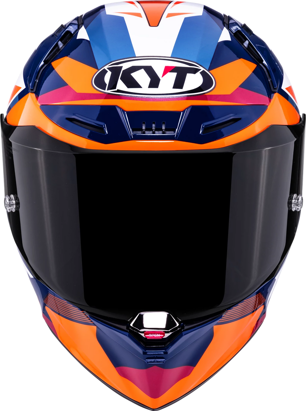 Kask motocyklowy KYT R1R DIAMOND NIEBIESKI/POMARAŃCZOWY E06