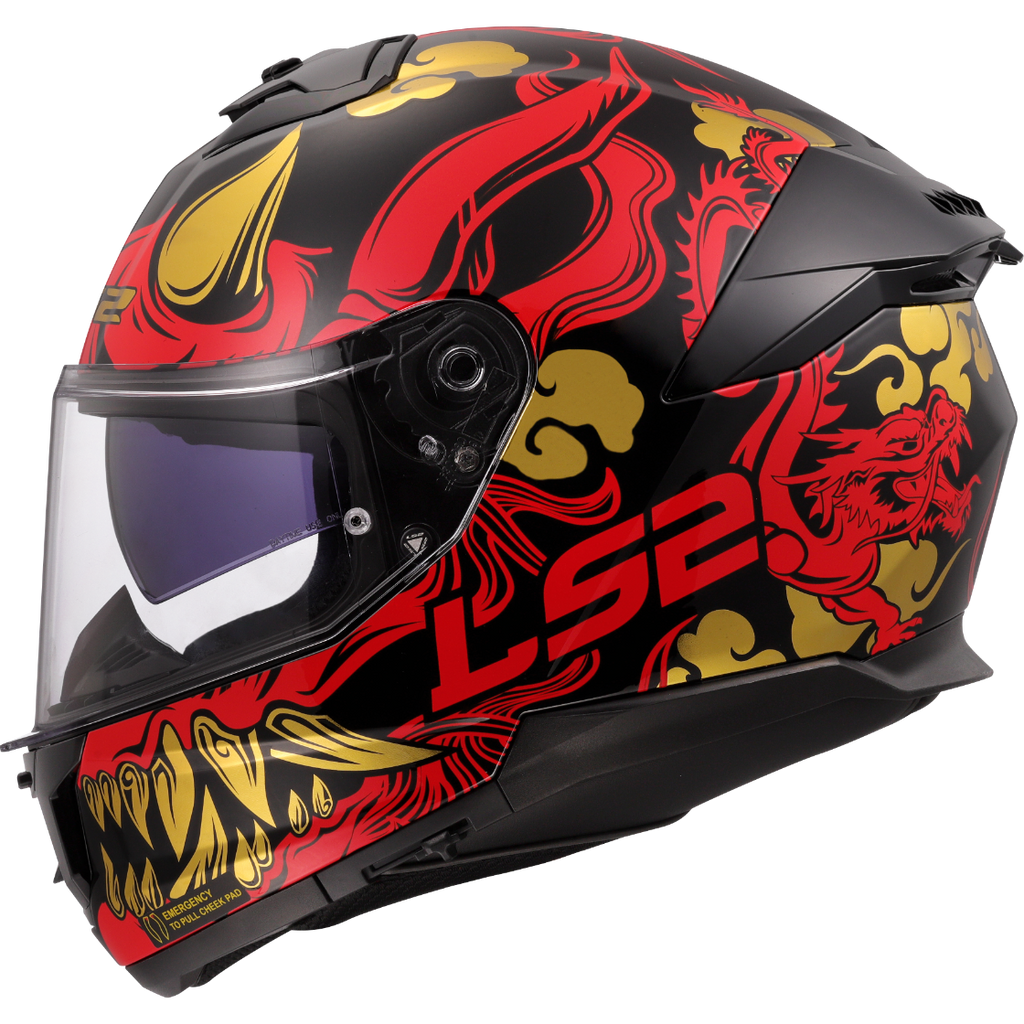 KASK LS2 FF808 STREAM II DRAKO BLACK RED-06