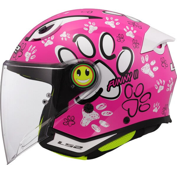 KASK LS2 OF622 FUNNY II PAWS PINK