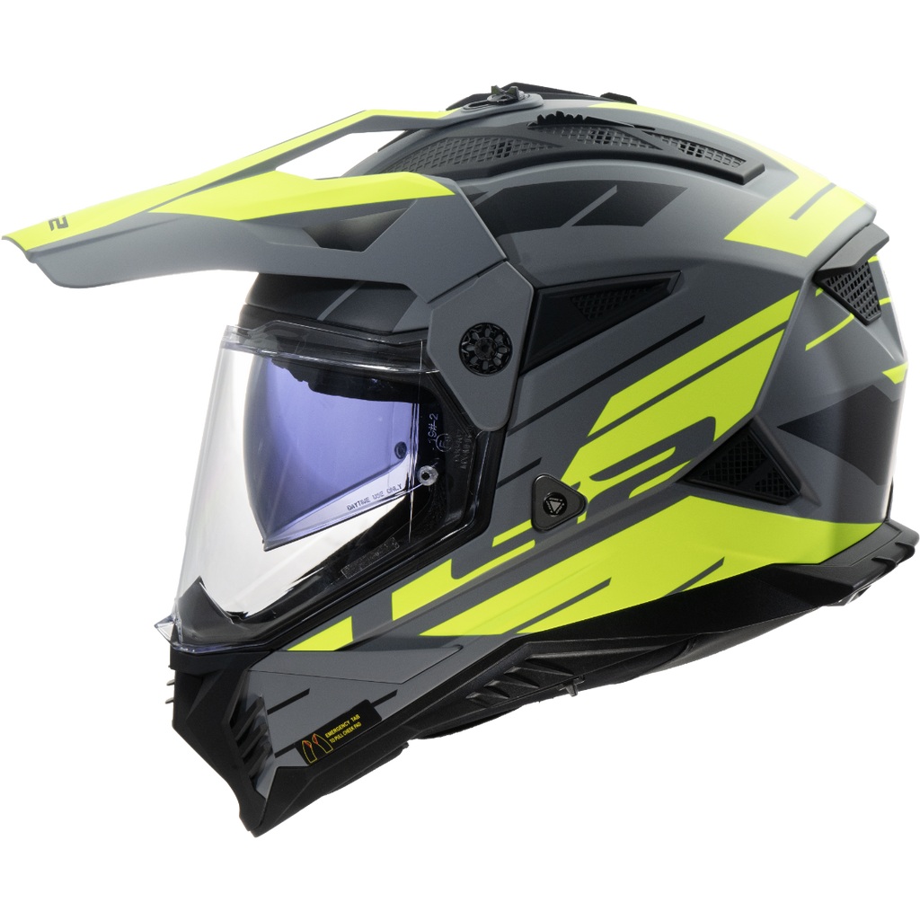 KASK LS2 MX702 PIONEER II NAMIB M.GREY H-V YEL