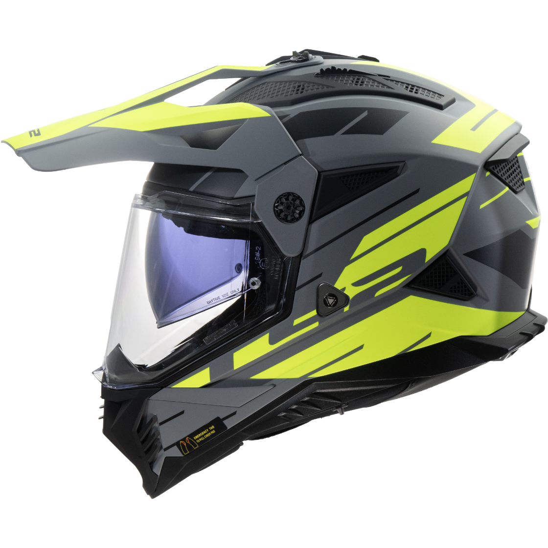 KASK LS2 MX702 PIONEER II NAMIB M.GREY H-V YEL
