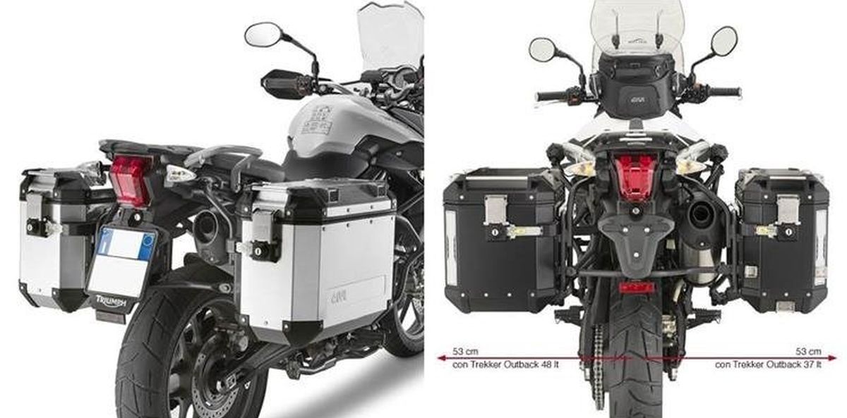 KAPPA STELAŻ KUFRÓW BOCZNYCH MONOKEY CAM SIDE TRIUMPH Tiger 800 / 800 XC / 800 XR (11-17) - POD KUFRY KFR K'FORCE ORAZ KVG K'VOYAGER ALU – zdjęcie 5