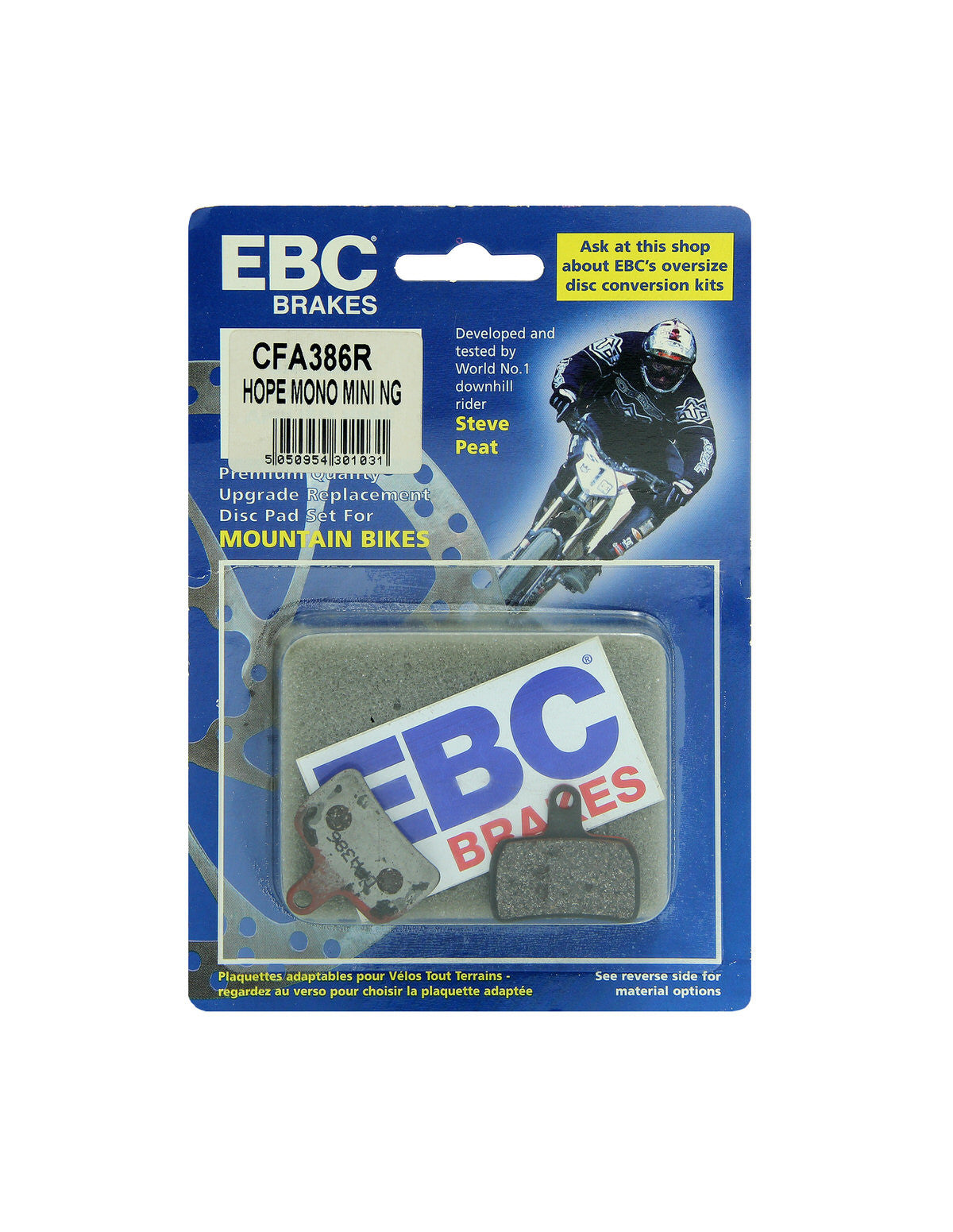 CFA386R - Klocki hamulcowe rowerowe (organiczne wyczynowe) EBC Brakes