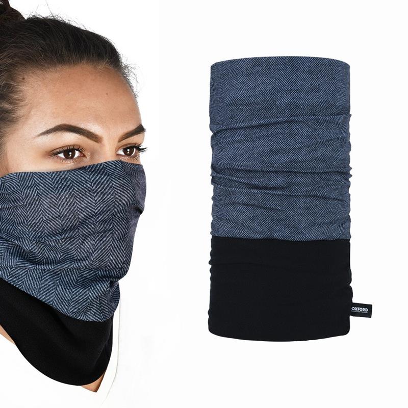 OXFORD KOŁNIERZ OCIEPLAJĄCY SNUG HERRINGBONE KOLOR SZARY – zdjęcie 3