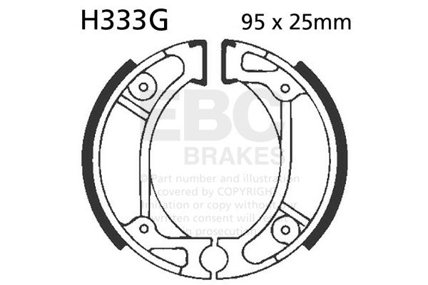 EBC Brakes Szczęki hamulcowe nacinane EBC H333G (1 kpl.)