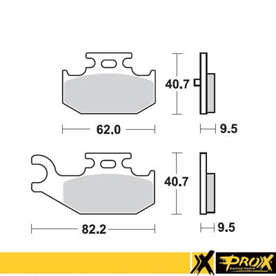 ProX Racing Parts ProX Klocki Hamulcowe Tylne YXR660 Rhino '04-06 (Left) + YFM700R Rap (odpowiednik EBC FA428R)