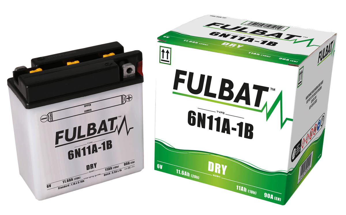 Akumulator FULBAT FUL DRY - 6N11A-1B (suchy, obsługowy, kwas w zestawie)