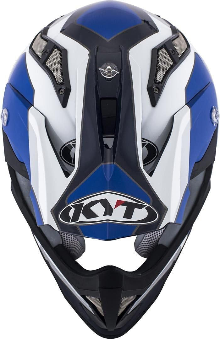 Kask motocyklowy KYT STRIKE EAGLE WINGS biały/niebieski