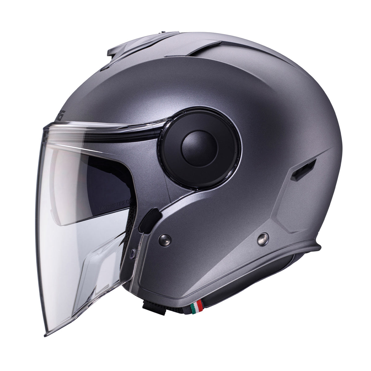 CABERG KASK OTWARTY JET Z BLENDĄ MODEL SOHO SOLID KOLOR SZARY MAT - GUNMETAL – zdjęcie 2