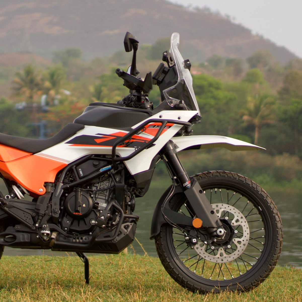 ROXAR TECH Gmole ochronne / Crashbary do KTM 390 ADVENTURE 2025-26 BLACK MAT czarny mat - komplet na BAK + SILNIK – zdjęcie 4
