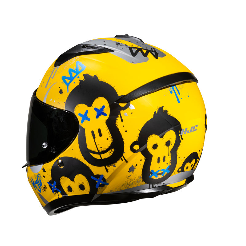 KASK MOTOCYKLOWY HJC C10 GETI YELLOW SILVER