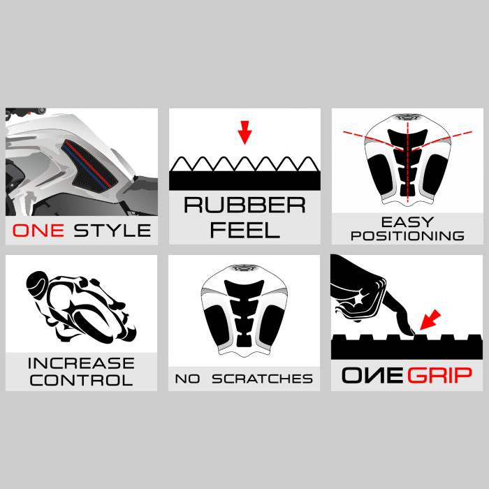 ONEDESIGN Grip Boczny HDR MULTISTRADA ENDURO: 1200 16-18 / 1260 19-20 DUCATI czarny