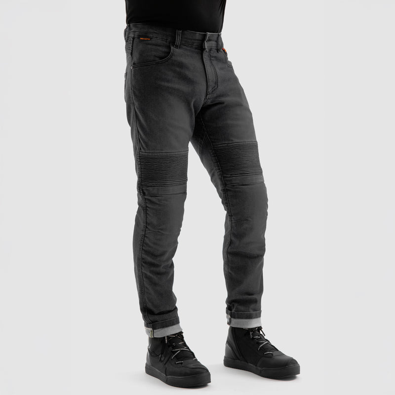 JEANSY MOTOCYKLOWE REBELHORN REVOLT BLACK MONOLAYER