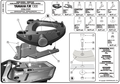 KAPPA STELAŻ KUFRA CENTRALNEGO YAMAHA FJR 1300 '06-'20 ( Z PŁYTĄ MONOKEY )