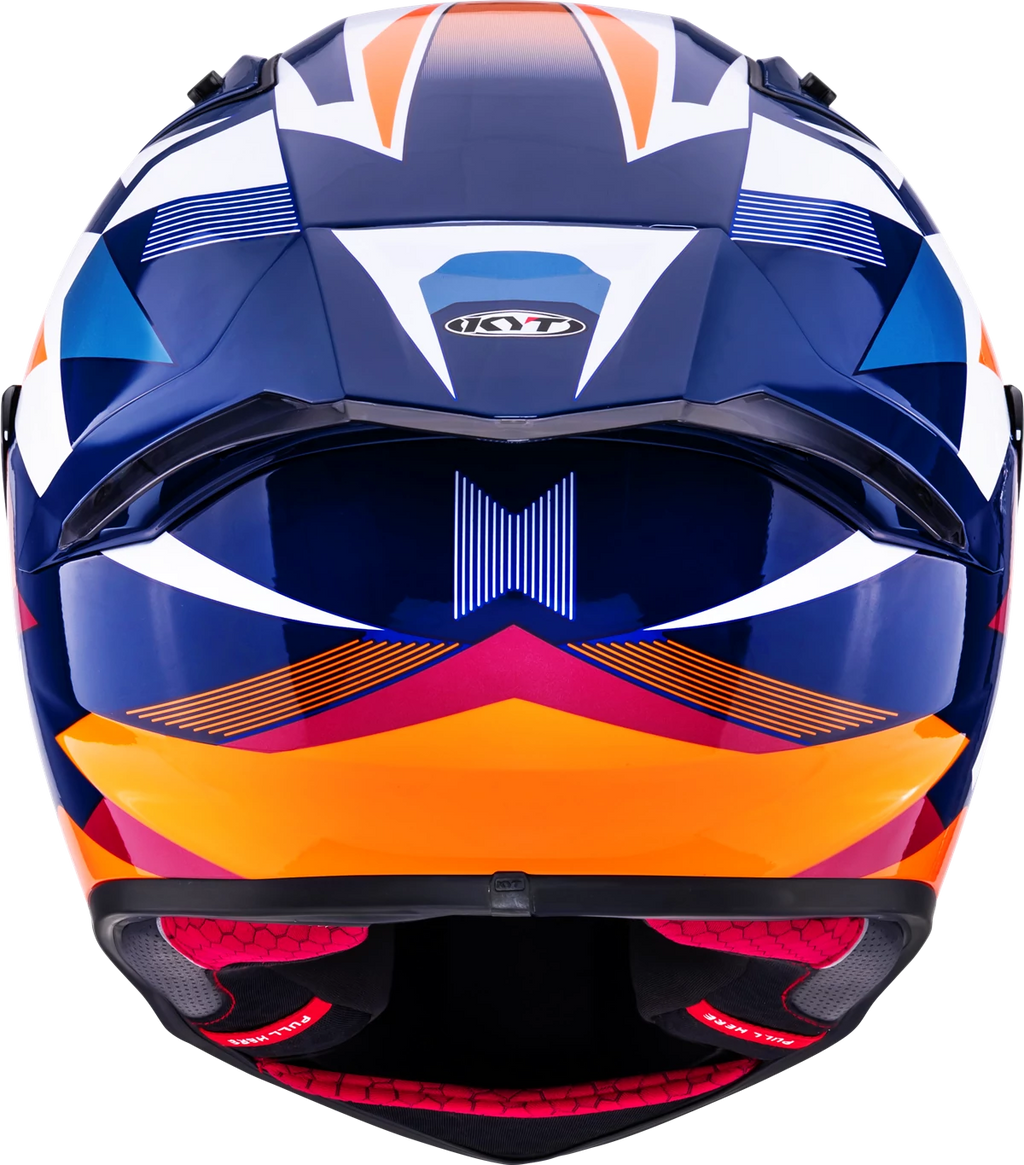 Kask motocyklowy KYT R1R DIAMOND NIEBIESKI/POMARAŃCZOWY E06