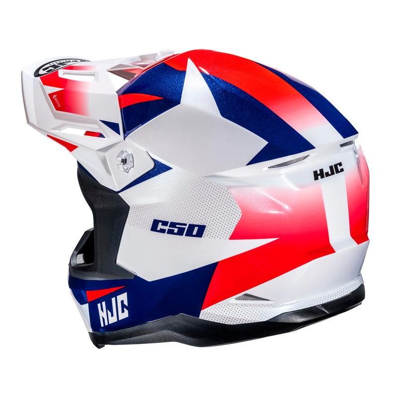 KASK MOTOCYKLOWY HJC C50 SLIDE WHITE BLUE