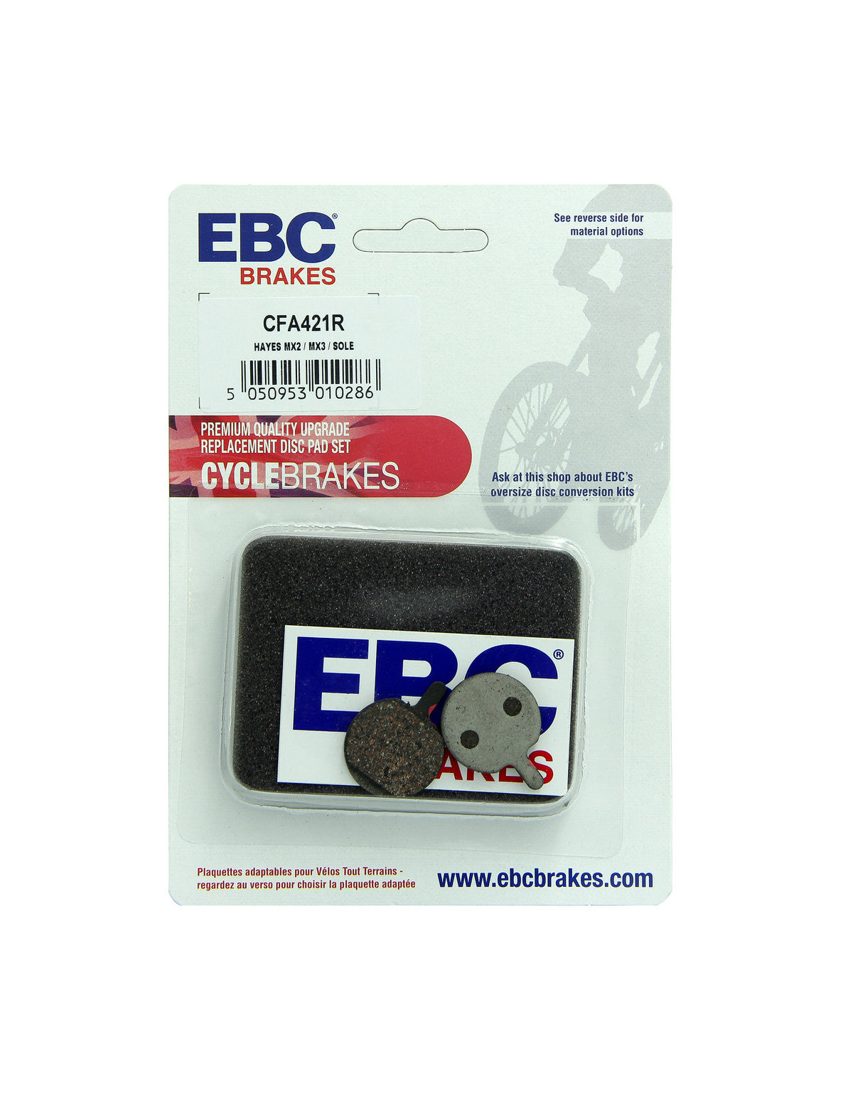 CFA421R - Klocki hamulcowe rowerowe (organiczne wyczynowe) EBC Brakes – zdjęcie 2