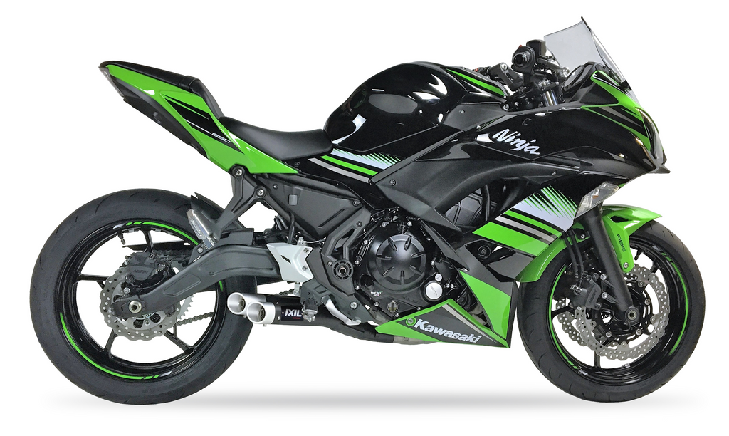 Tłumik IXIL KAWASAKI Z 650 - NINJA 650 17-19 (ER650H,ER650HA2,EX650K,EX650KA2) typ L3XB (waga: 3000g, długość: 370 mm., materiał