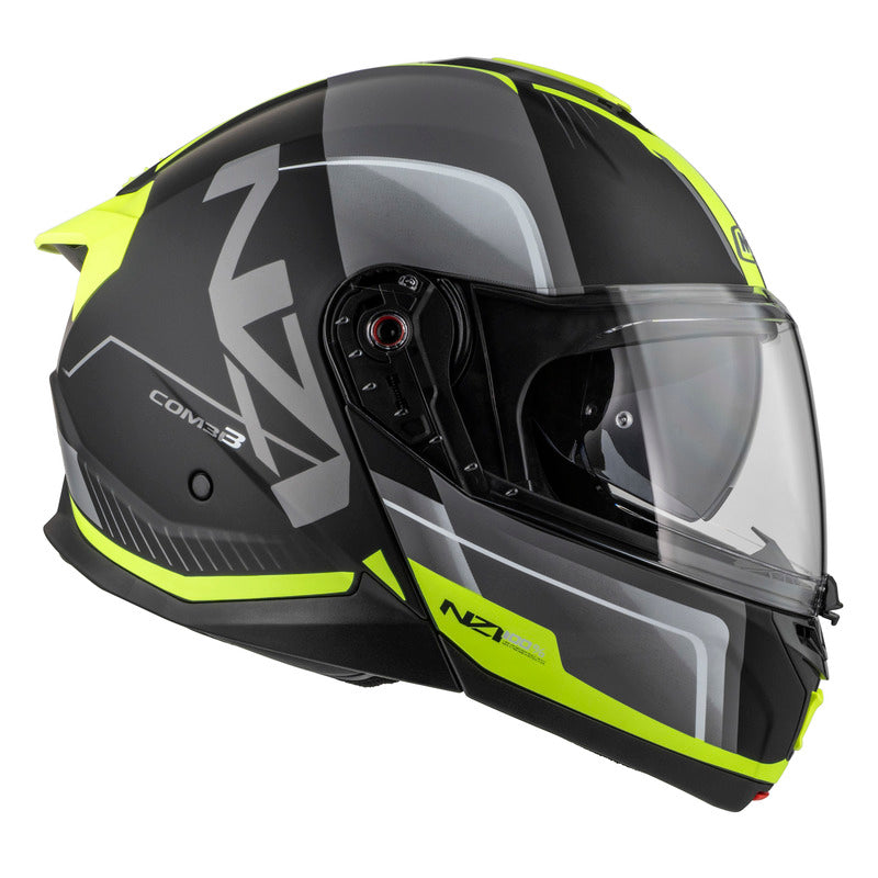 KASK MOTOCYKLOWY NZI COMBI 3 DUO ORBE BLACK ANTRACITE YELLOW MATT XS