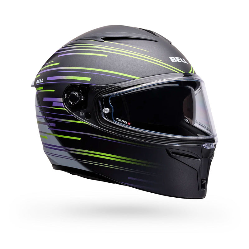 KASK MOTOCYKLOWY BELL LITHIUM VELO MATTE PEARL BLACK YELLOW