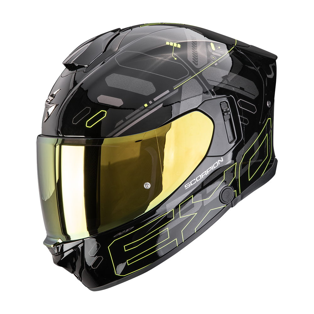 SCORPION KASK EXO-530 AIR FOND BLACK-NEON YELL