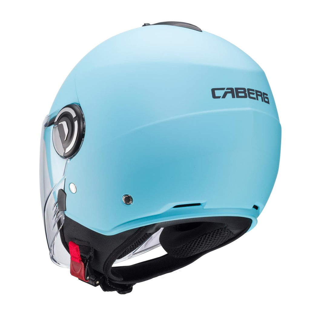 CABERG KASK OTWARTY JET Z BLENDĄ MODEL RIVIERA V4X SOLID KOLOR JASNY NIEBIESKI MAT – zdjęcie 3