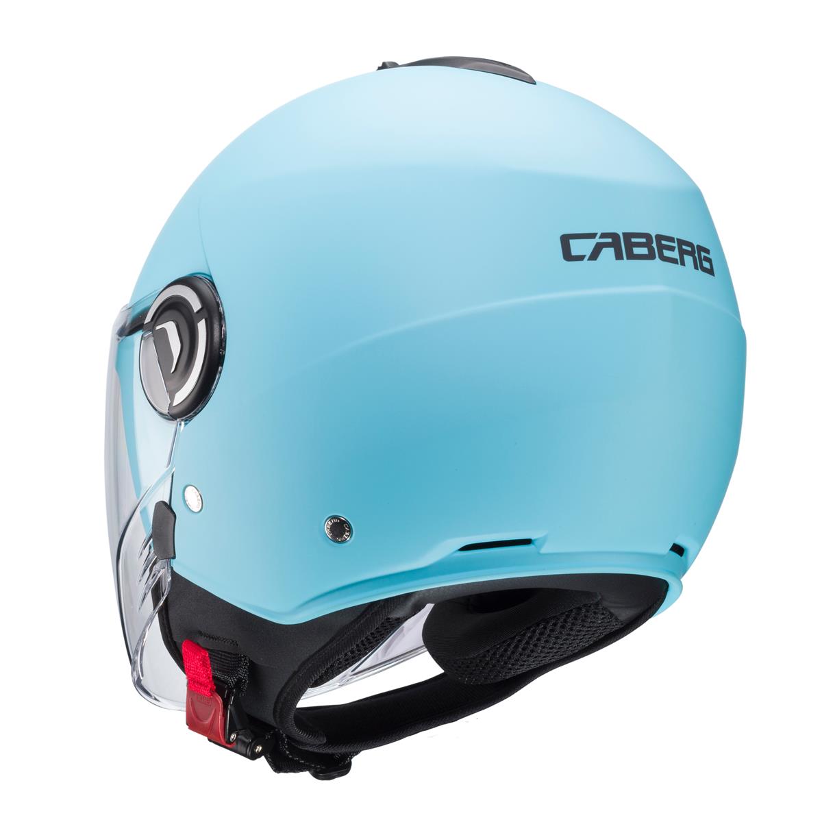 CABERG KASK OTWARTY JET Z BLENDĄ MODEL RIVIERA V4X SOLID KOLOR JASNY NIEBIESKI MAT – zdjęcie 3