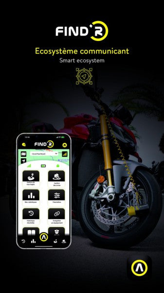 LOKALIZATOR GPS TRACKER MOTO SKUTER AUVRAY FIND'R APP 4G ALARM POWIADOMIENIA