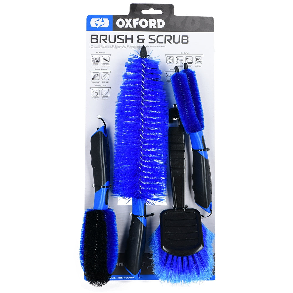 OXFORD ZESTAW SZCZOTEK DO CZYSZCZENIA MOTOCYKLA BRUSH SCRAP 4 PACK (STARY KOD: OF607) – zdjęcie 2