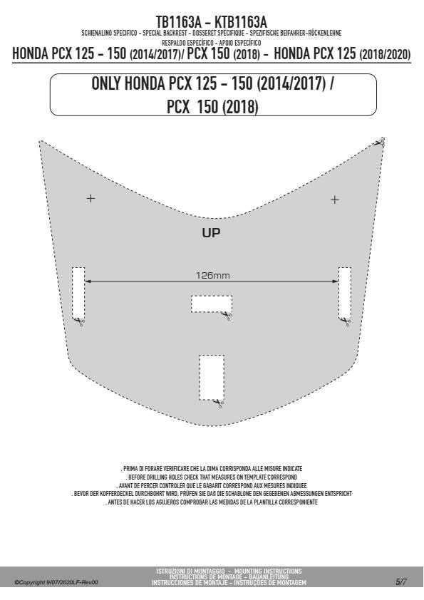 KAPPA OPARCIE PASAŻERA HONDA PCX 125 (18 -20), PCX 125-150 (14-17), PCX 150 (18) – zdjęcie 2