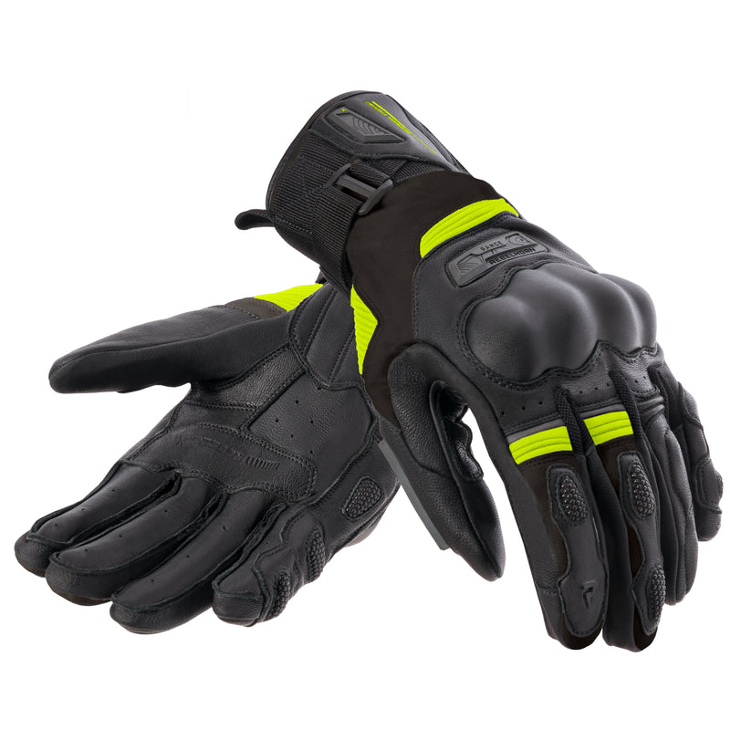 RĘKAWICE MOTOCYKLOWE REBELHORN RANGE BLACK ANTHRACITE FLUO YELLOW