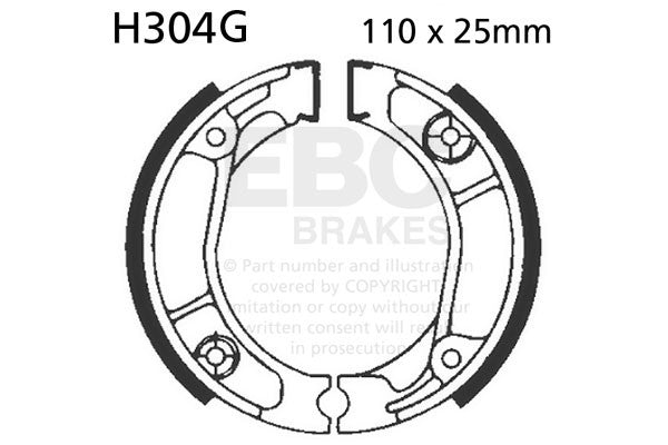 EBC Brakes Szczęki hamulcowe nacinane EBC H304G (1 kpl.)