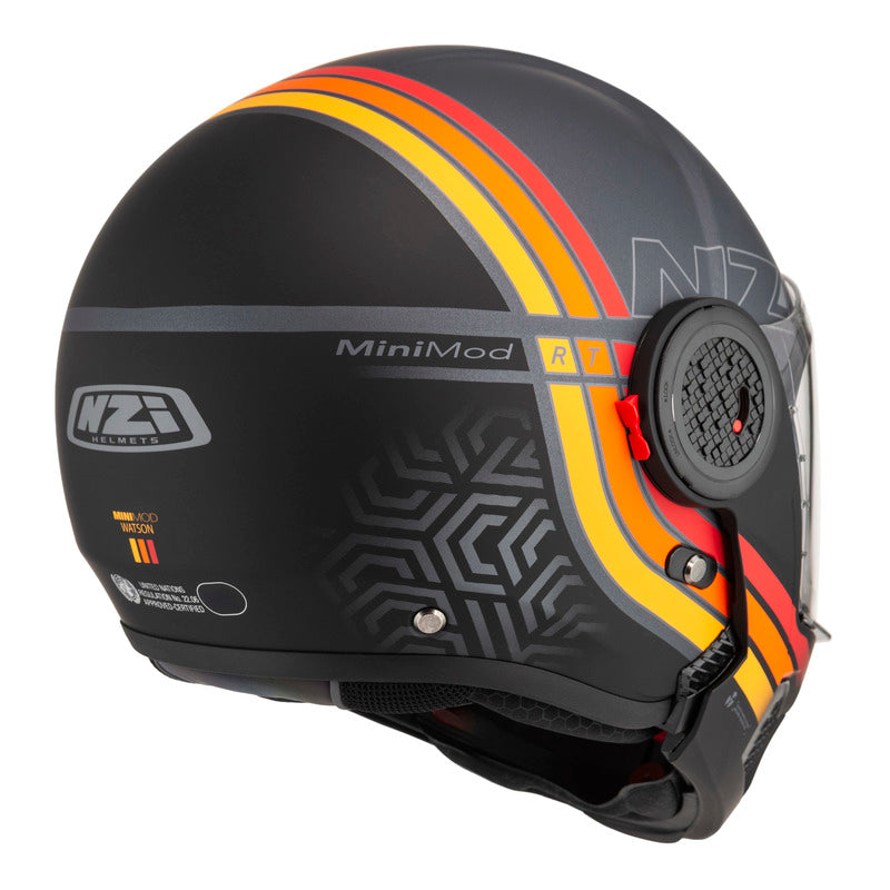 KASK MOTOCYKLOWY NZI MINIMOD DUO WATSON ANTRACITEBLACK ANTRACITE MATT XS