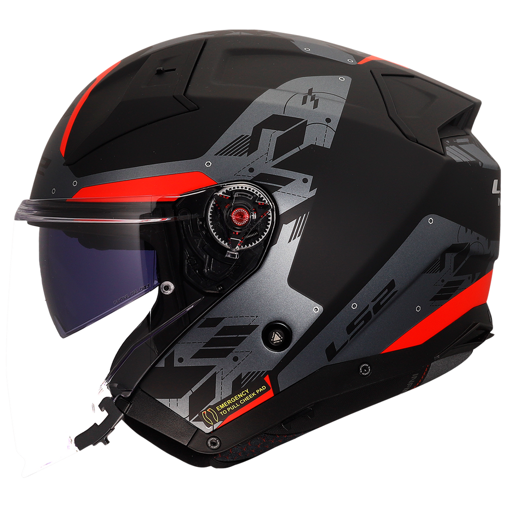 KASK LS2 OF603 INFINITY II NIGHTLINE GREY RED