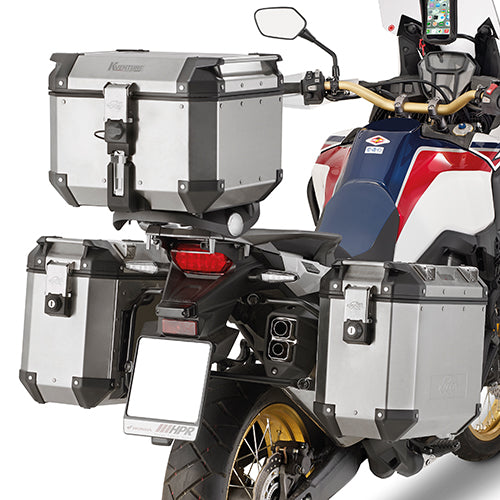 KAPPA STELAŻ KUFRÓW BOCZNYCH SZYBKIEGO MONTAŻU MONOKEY HONDA CRF 1000L AFRICA TWIN (16-17) - RÓWNIEŻ POD KUFRY MONOKEY KMS K'MISSION ALU