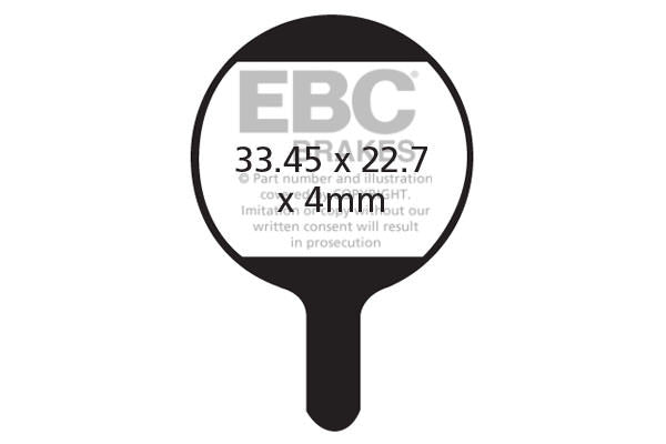 CFA286HH - Klocki hamulcowe rowerowe (spiekane) EBC Brakes