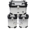 ZESTAW 3 KUFRÓW ALUMINIOWYCH (2X36L SYMETRYCZNE + 45L) COOCASE SREBRNY Z TORBĄ WEWNĘTRZNĄ