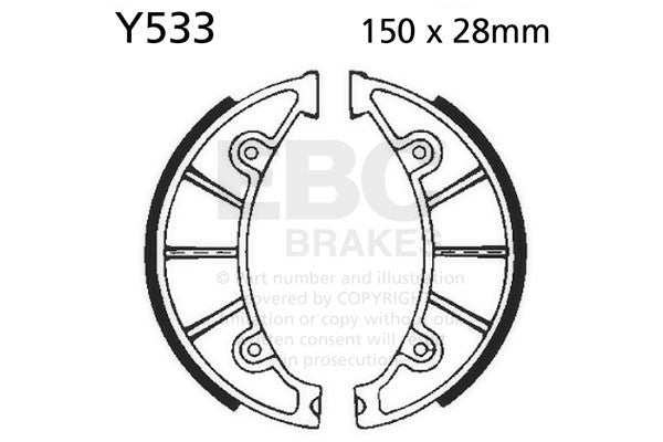 EBC Brakes Szczęki hamulcowe EBC Y533 (1 kpl.)