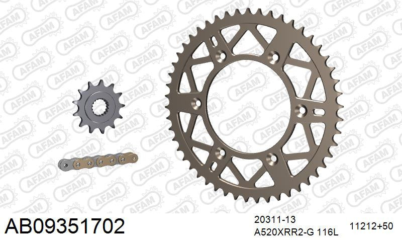 Zestaw napędowy AFAM do HM-HONDA CRE 450 R Enduro, CRE F 450 R Enduro, CRF 450 R – zdjęcie 2