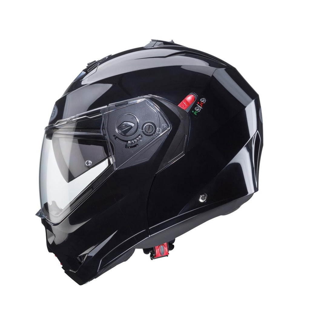 CABERG KASK SZCZĘKOWY FLIP-UP MODEL DUKE X SOLID KOLOR CZARNY POŁYSK (SMART - BEZ PINLOCK W ZESTAWIE) – zdjęcie 3