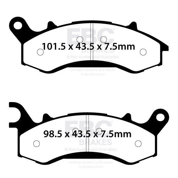 EBC Brakes Klocki hamulcowe EBC FA731TT (kpl. na 1 tarcze)